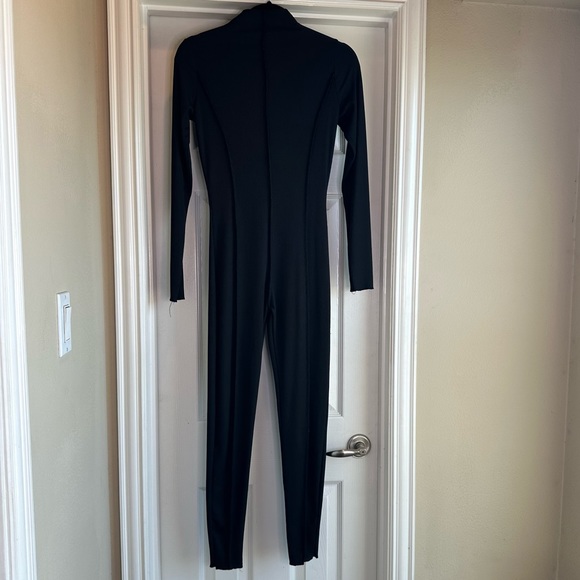 Black Ribbed Jumpsuit - Picture 3 of 8